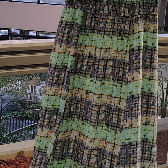 FREE PEOPLE GORGEOUS JEWEL TONE HAND-BLOCK PRINTED SILK MAXI DRESS Sz OS - Picture 16 of 16